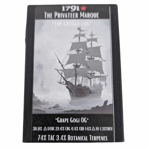The Groggy Fog, Grape Gogi OG 0.5g Vape Cart (THC, CBG, CBD, Δ10, THCv) - Image 2