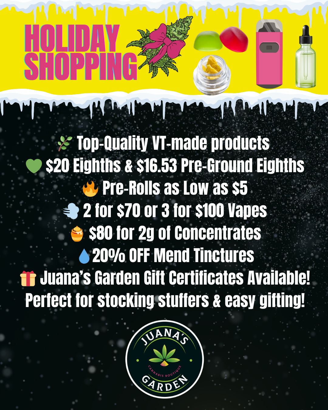 Holiday Shopping at Juanas Garden